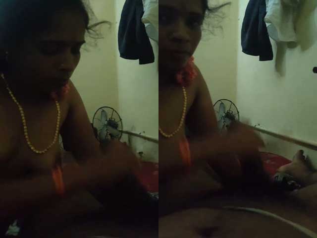 Tamile wife gives handjob while hubby makes video