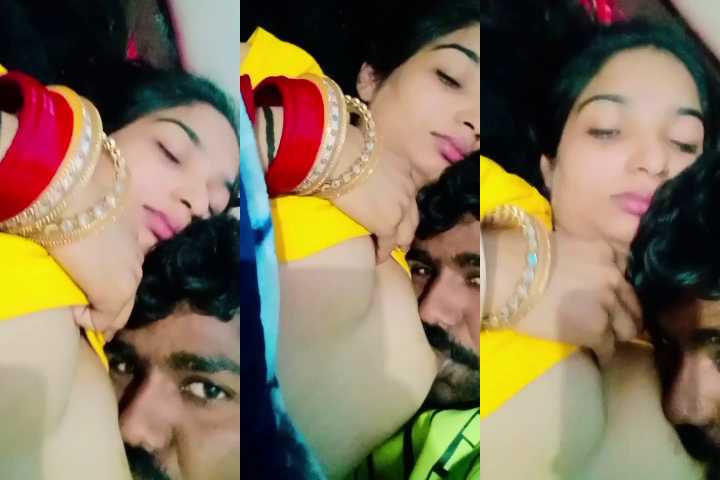 Lucky Uncle Sucking Cute Bhabhi’s Boobs