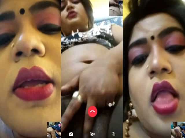 Naughty Bhabhi video call sex with her secret lover
