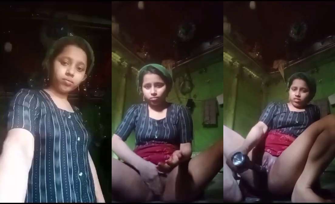 Sexy Dehati Girl Masturbating with Torch Light XXX Video