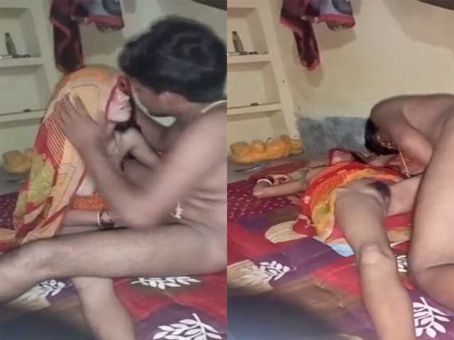 Village couple having sex at night on cam