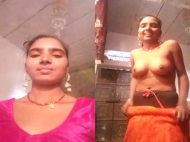 Village girl changing her dress on cam for lover