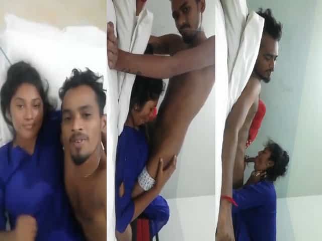 Sweet BD couple sex in hotel room MMS