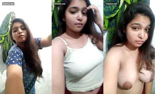 Cute desi girl showing her big boobs