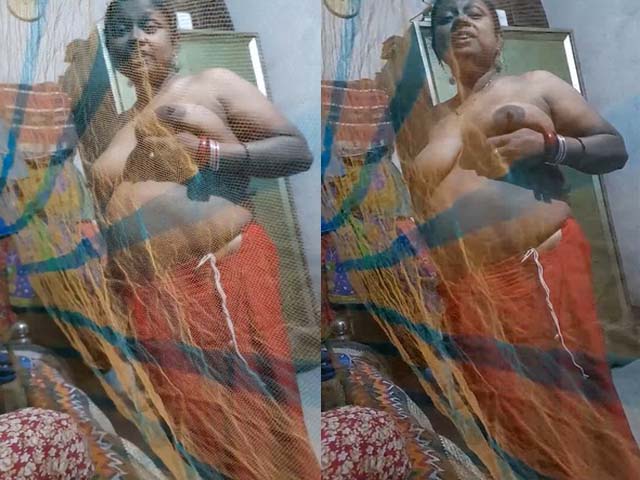 Village Bhabhi captured topless on cam